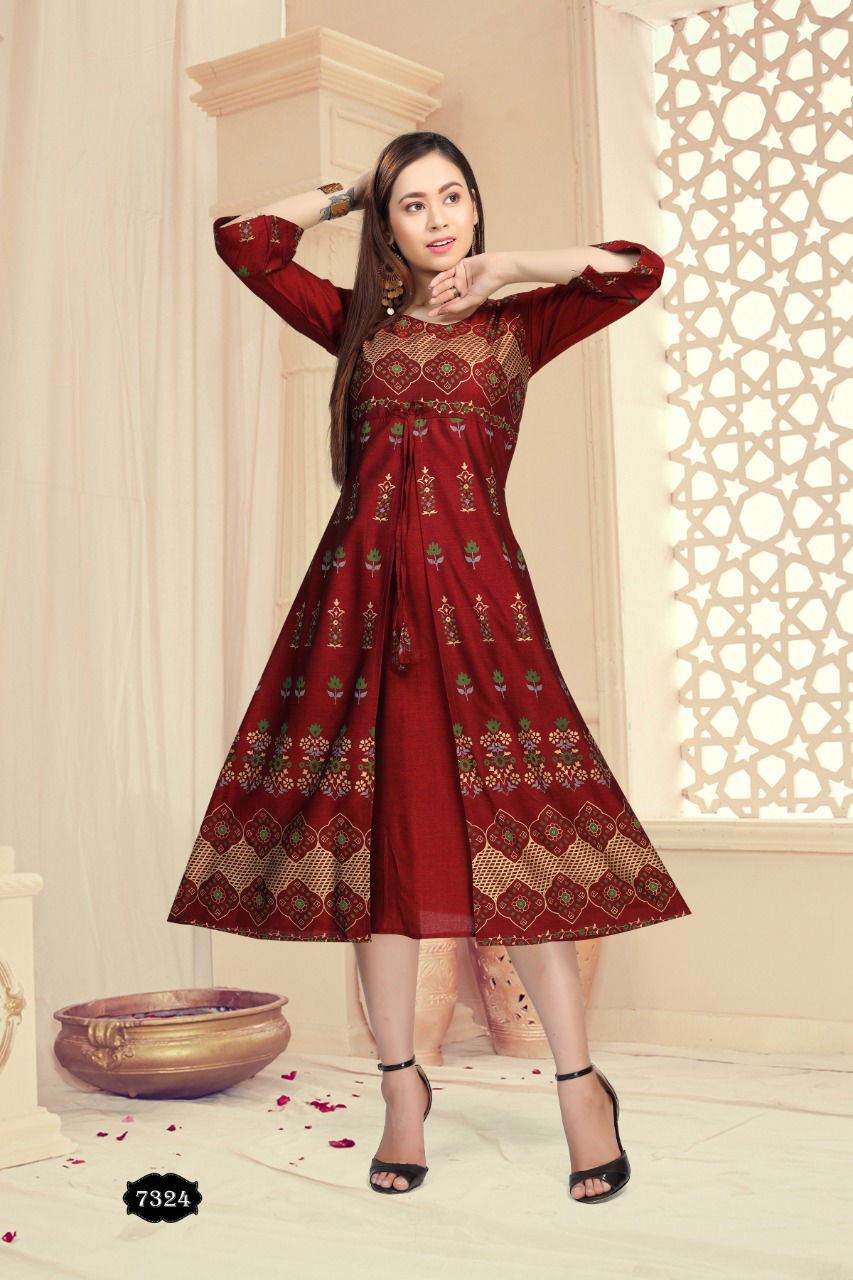 Fashion Talk Dolly Latest Fancy Wear Printed Designer Anarkali Kurtis Collection